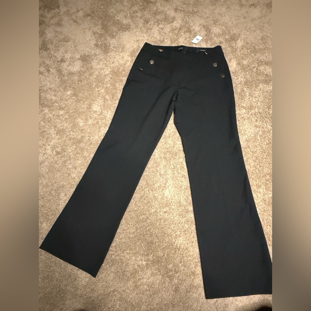 Loft brand Wide-Leg Pants with Button Detail -size 10- NWT